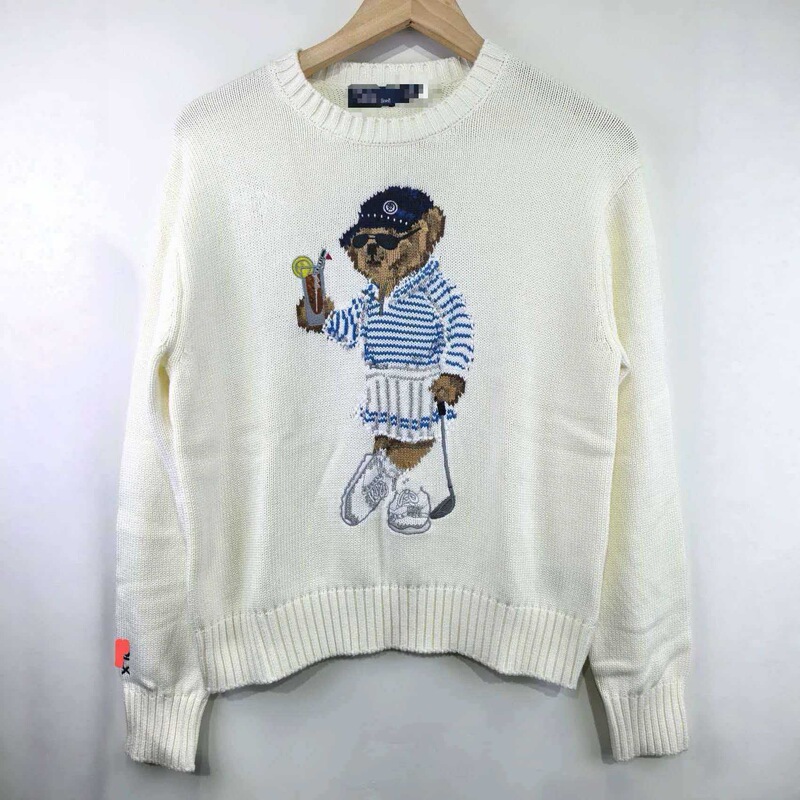 Women's collection pure cotton cross-border high-quality scanable R-L heavy-duty cartoon popular bear autumn and winter sweater 2026 Women's collection pure cotton cross-border high-quality scanable R-L heavy-duty cartoon popular bear autumn and winter sweater 2026