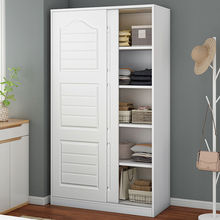 歐式衣櫃簡易推拉門現代簡約卧室家用實木兒童簡易組裝大衣櫥櫃子