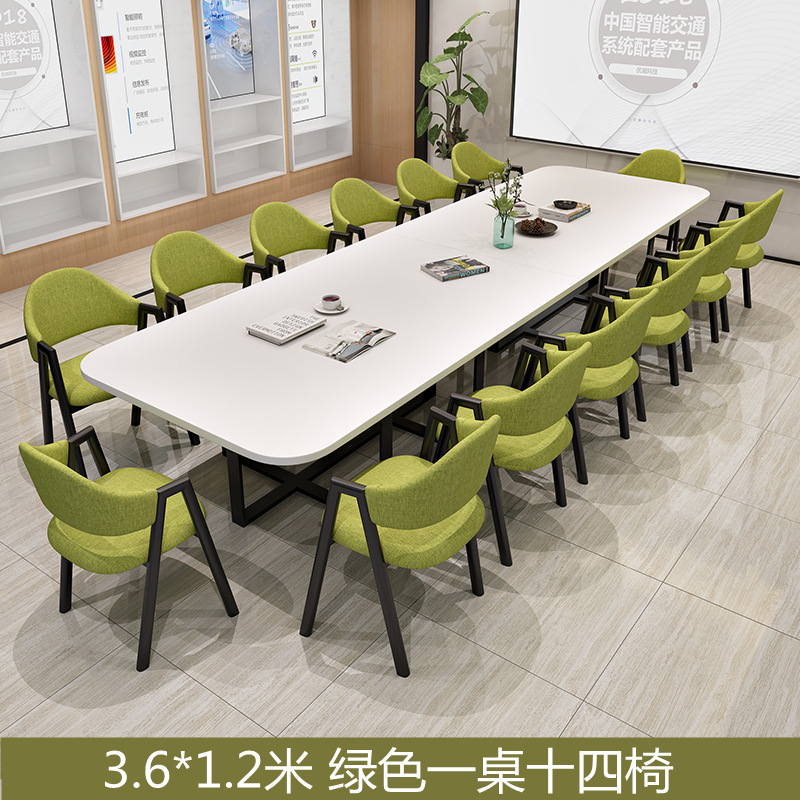 Mesa y silla de reunión moderna simple sala de estar mesa rectangular sala de lectura biblioteca mesa larga