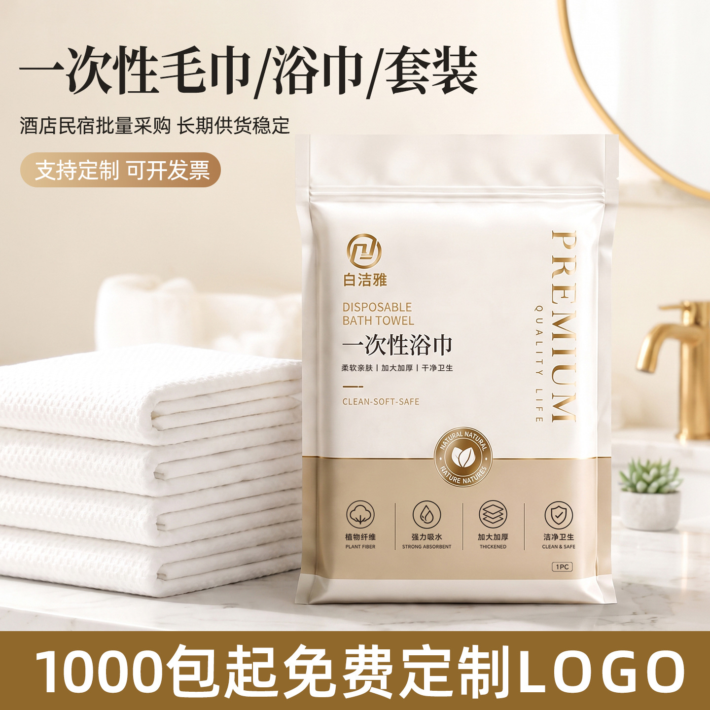 Disposable Bath Towels, Thickened and Enlarged, Individually Packaged Combination Set, Hotel and Homestay Beauty Disposable Towels Wholesale