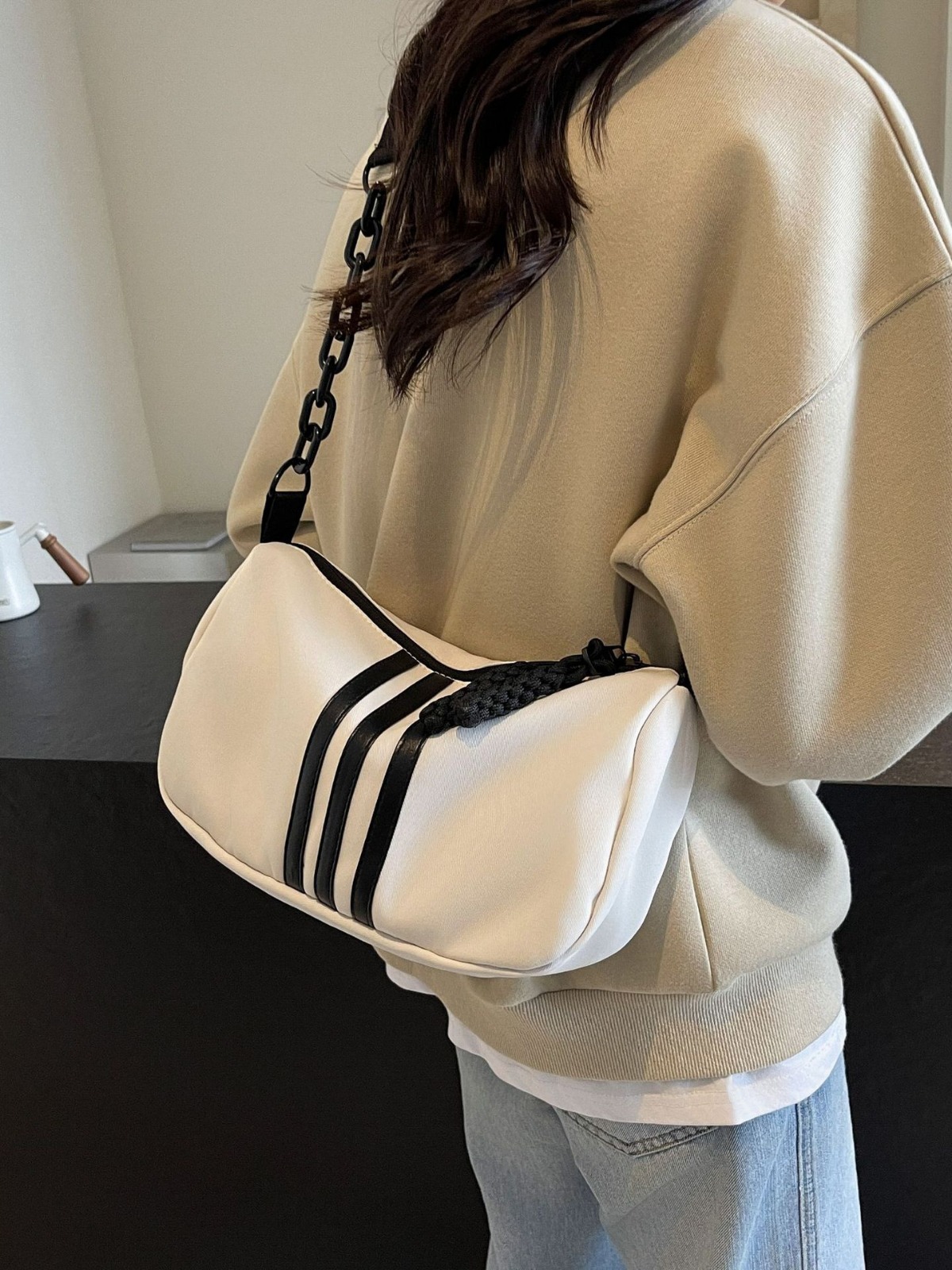 高級感オックスフォード布ファッションブランドのショルダーバッグ大容量ファッションカジュアルチェーンの斜め掛けショルダーバッグ