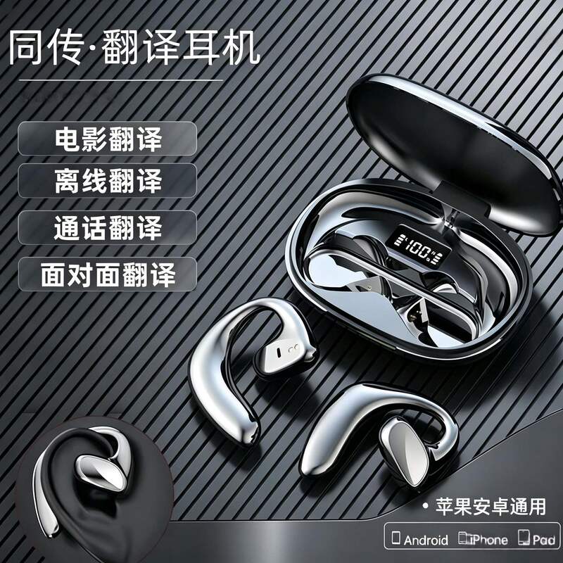 2026 New Cross-Border Translation Bluetooth Earphones with Ultra-Long Battery Life, Ear-Hook Style, Factory Wholesale S900M8 Sports