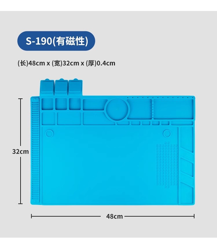 YGtools almohadilla de trabajo de reparación digital electrónica anticorrosión resistente a altas temperaturas con reparación magnética almohadilla de aislamiento de silicona IC