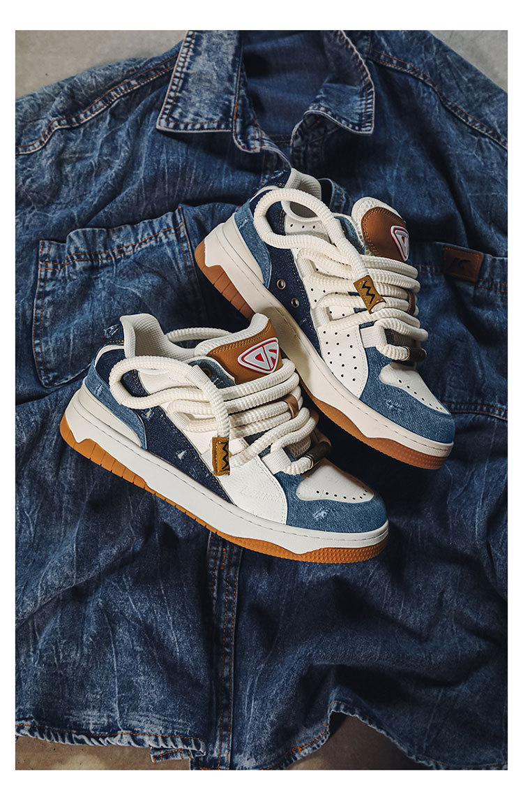 Unisex Denim Trainers For Summer Versatile Breathable Sneakers_voghion.com