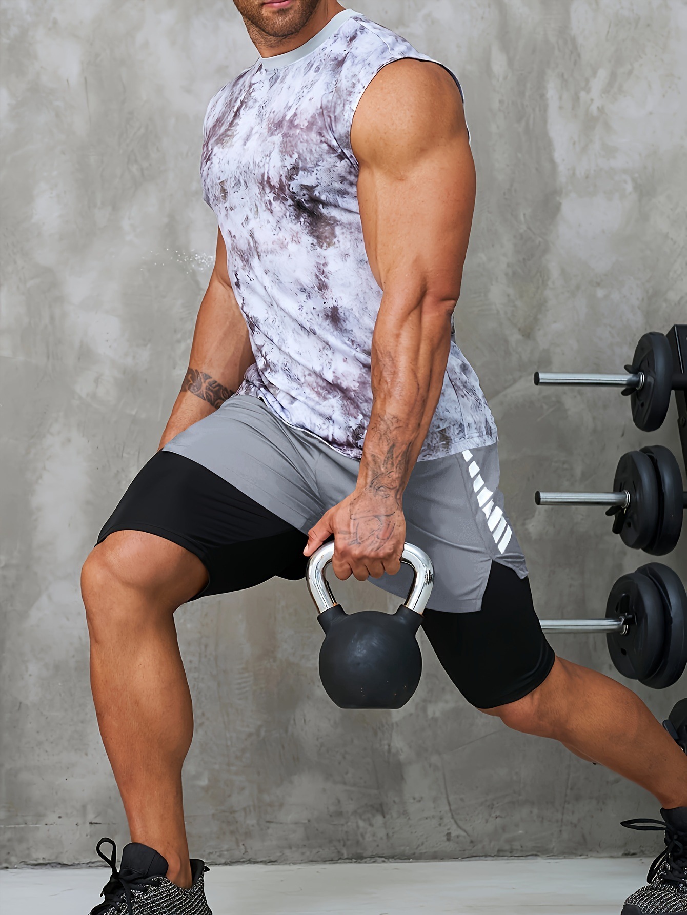 Men's Clothing Athletic Pants Casual Outdoor Breathable Multi Pocket Double Layer Shorts Muscular Design_viptrois.com
