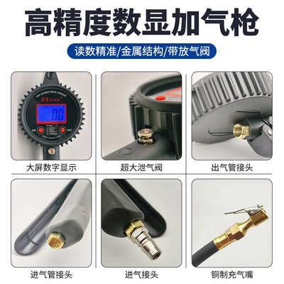 PA material LCD digital Air pressure gauge/tire pressure gauge