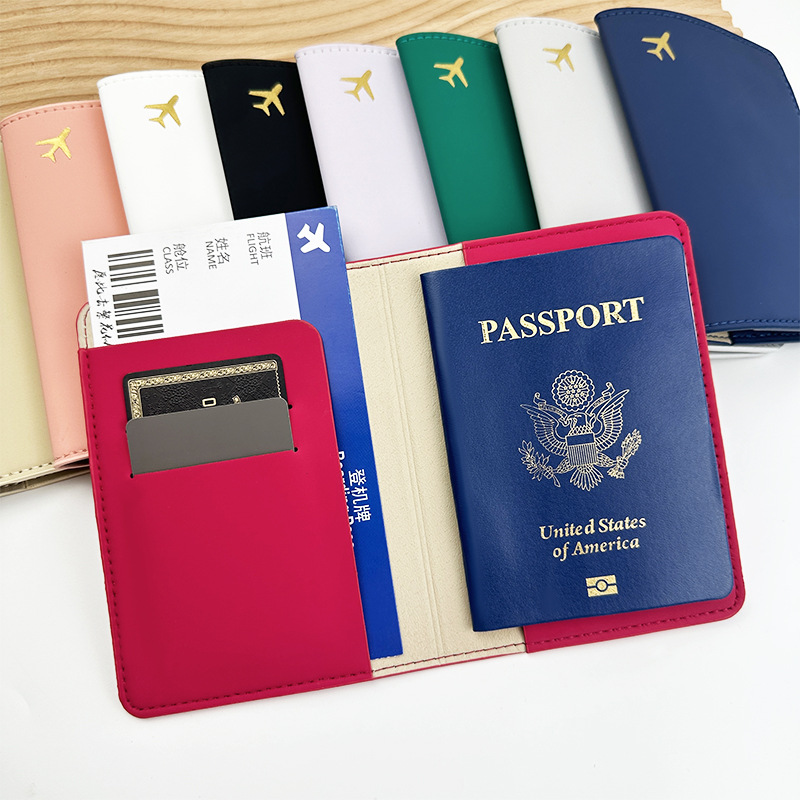 Pu cuero transfronterizo paquete de documentos de borde de aceite pasaporte de viaje al extranjero este paquete de pasaporte de cubierta de la carpeta de pasaporte fabricante de pasaporte