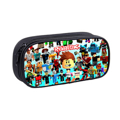 New Roblox Single Layer Pen Bag, Roblox Polyester Vertical Square Stationery Bag, Korean Version Children's Pencil Case