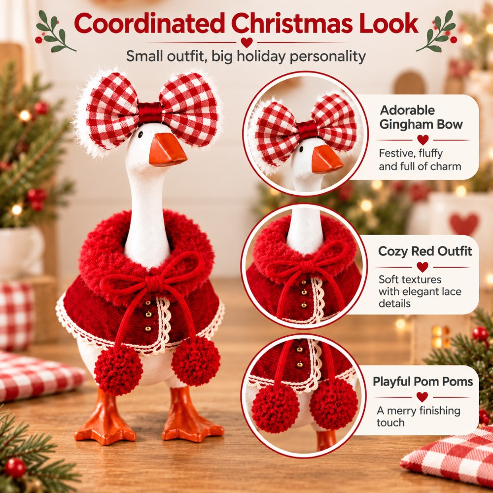 7-Inch Mini Goose Hand-Knitted Cable Sweater & Beanie Set
