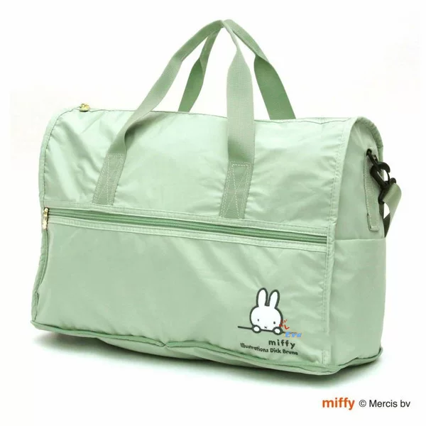 In-Stock Japanese Miffy Travel Bag, Cute Cartoon Foldable Clothing Storage Luggage Bag, Can Be Inserted into a Suitcase