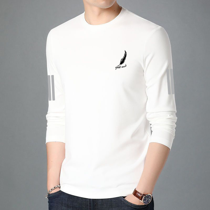 [올레 할인] 남성용 긴팔 티셔츠 남성용 가을 옷 남성용 느슨한 탄성베이스 셔츠 인쇄 T