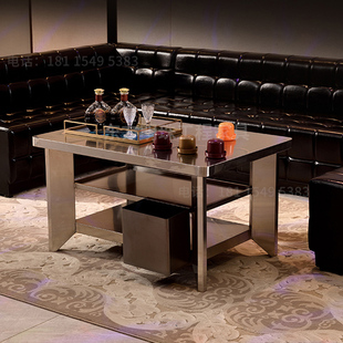 J8 Bar Sofa Coffee Table Set Club Ktv Coffee Table Luminous Table Booth Stainless Steel G3