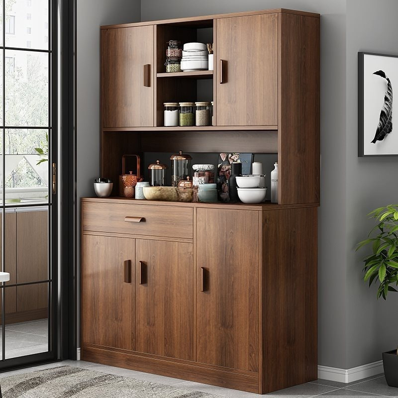 餐边柜子酒柜现代简约实木色客厅靠墙家用碗柜储物玻璃橱柜备餐柜