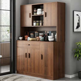 餐边柜子酒柜现代简约实木色客厅靠墙家用碗柜储物玻璃橱柜备餐柜