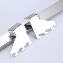 加厚不锈钢方管左右托卡梯柱 超市仓库货架服装店横梁挂钩批发E18