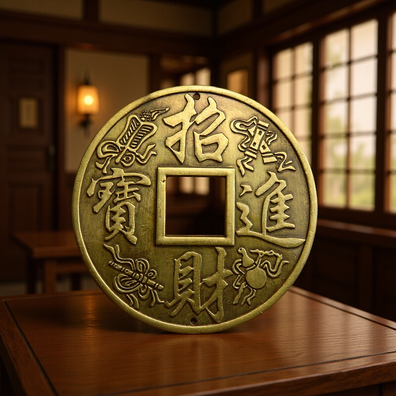 Metal Crafts Antique Coins Bulk Alloy Gossip Copper Money in and out of Ping An Copper Money Car Pendant Accessories