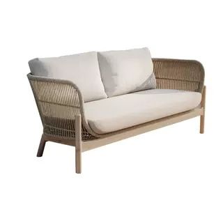 Madera sólida nórdica al aire libre ocio de caña anticorrosivo sofá de madera impermeable y solar patio modelo de casa de muebles de teca combinación