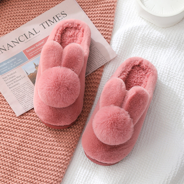 Home winter non-slip three dimensional keep warm women's slippers…