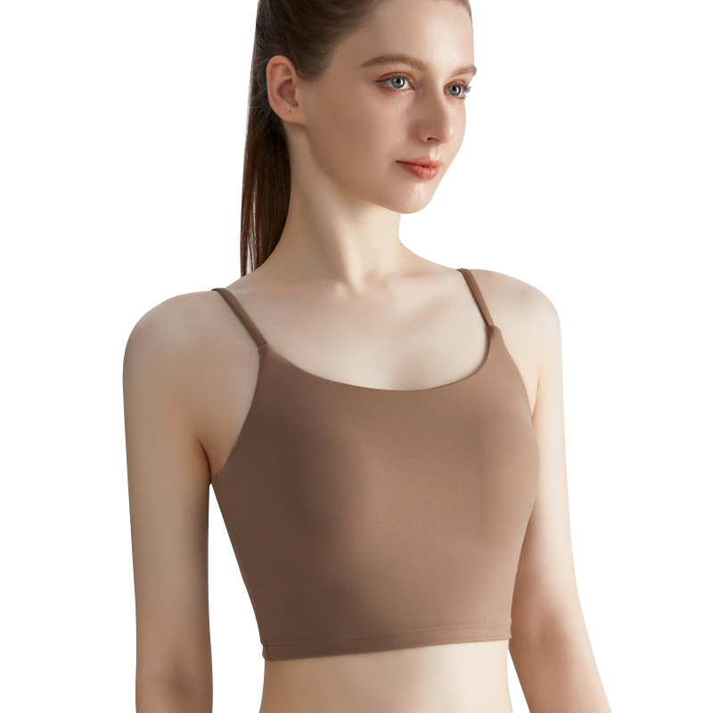 Wiman Leika chaleco deportivo con cinturón, ropa interior femenina, taza con cojín de pecho, antichoque, cinturón de hombro, ropa interior de yoga
