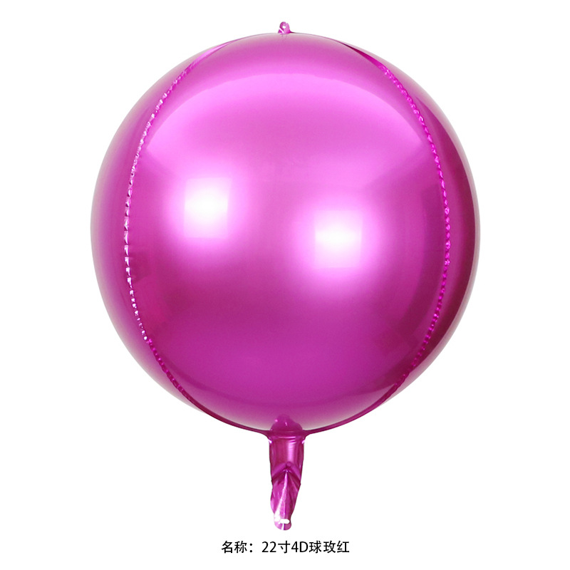 18 pulgadas 22 pulgadas 32 pulgadas 50 pulgadas 4D esfera redonda gran tamaño normal globo de película de aluminio decoración de fiesta de cumpleaños