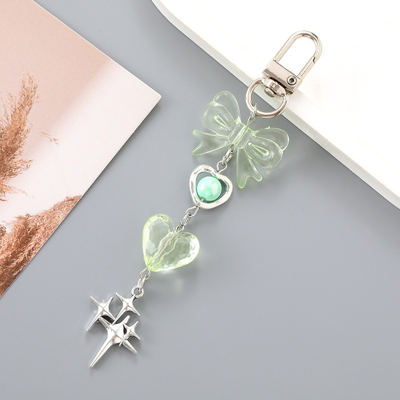 Ins nuevo arco acrílico llavero colgante personalidad DIY bolso colgante auriculares colgante joyas