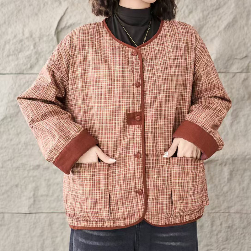 冬季新款休闲百搭短款棉衣宽松显瘦夹棉薄款棉服气质女士外套上衣|undefined