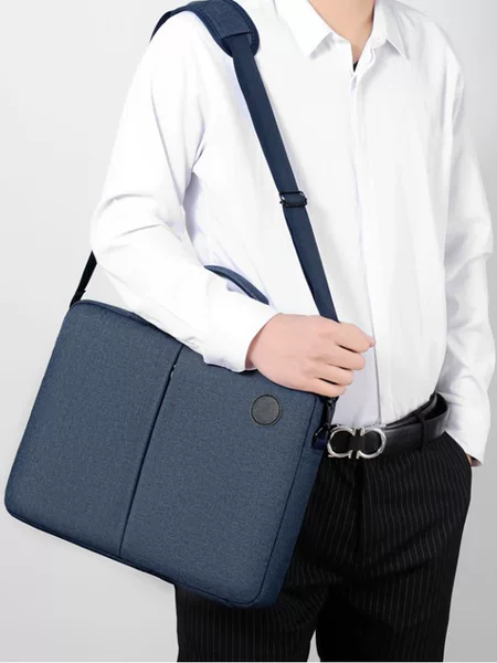 Cross-border New Fashionable Laptop Bag Portable Single Shoulder Crosbody Bag Simple Business Briefcase Commuter File Bag