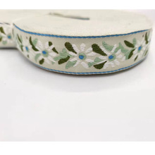 2.5公分民族花边清新雅致兰花织带刺绣手工DIY工艺品服装辅料饰品