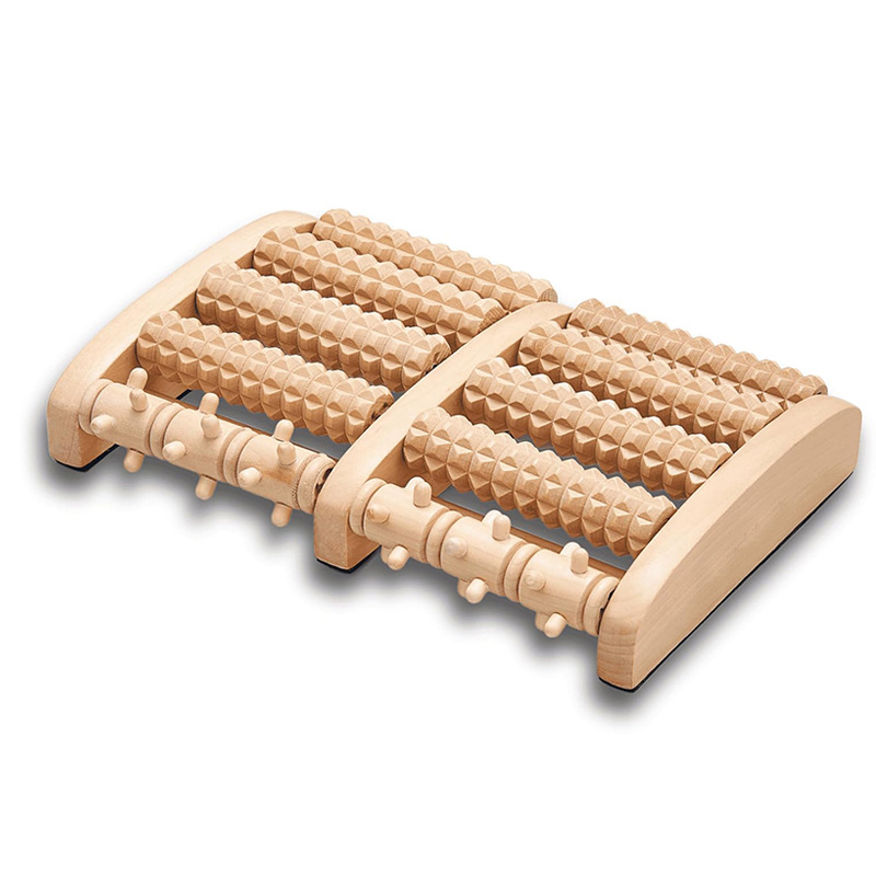 Wooden Foot Massager Household Foot Massager Double Foot Massager Foot Spike Wheel Massage