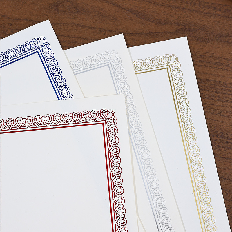 [20 Sheets/Pack] Factory Certificate Inner Pages A4 Honorary Certificate Inner Core Special Double Offset Paper Blank Inner Pages Hot Stamping