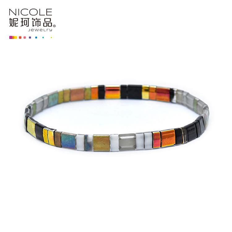 Europa y América pulsera personalizada playa verano TILA joyería con cuentas insta Internet celebridad Bohemia joyería de Nike image 5