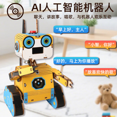 diy科技小制作AI人工交互智能机器人 科学实验声控儿童拼装教玩具