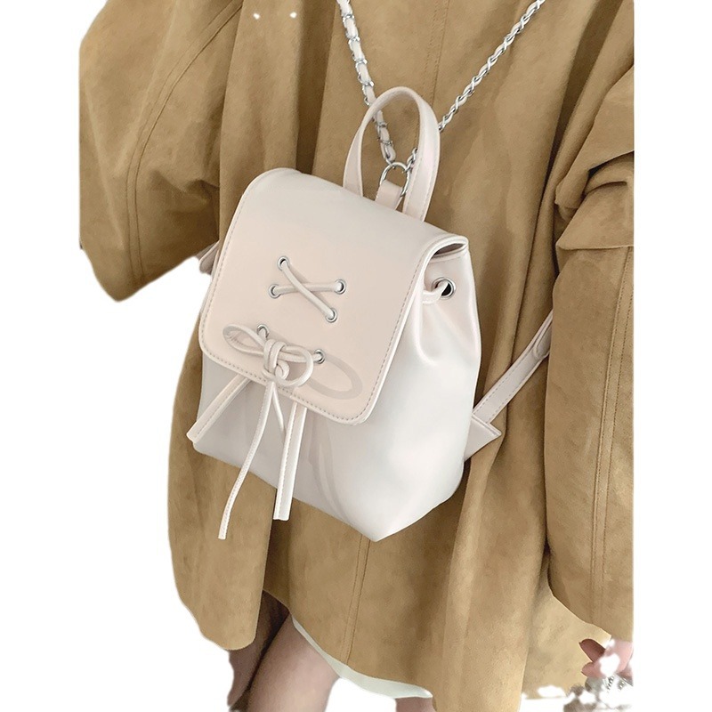 Bowknot Backpack For Women, Cute Ballet Style Shoulder Handbag_voghion.com