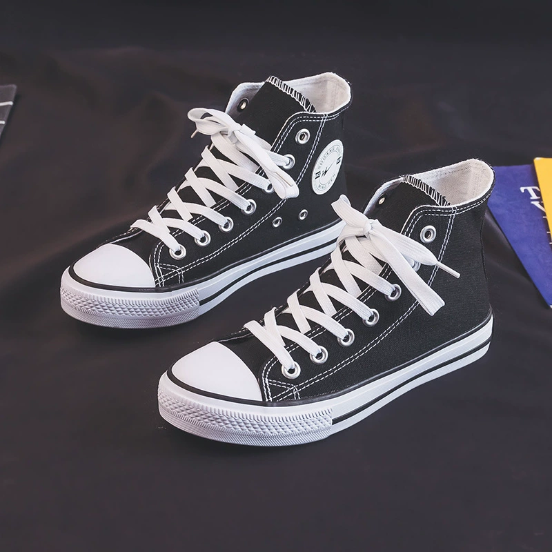 Высокие парусиновые туфли для мужчин и женщин, любители обуви, классические универсальные тканевые туфли в академическом стиле, винтажная Тройная Вулканизированная Студенческая обувь