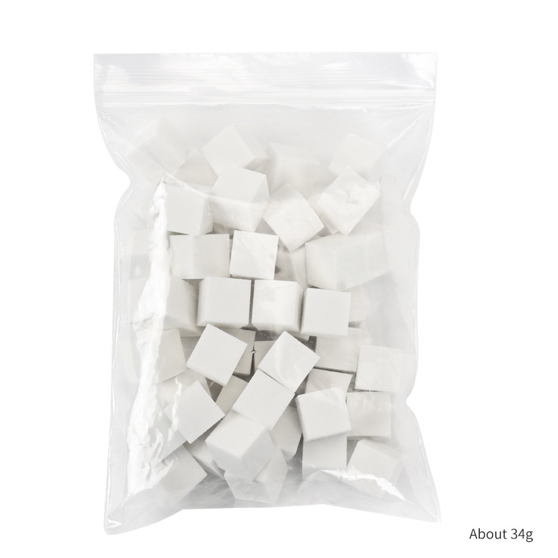 1,5*1,5 cm tofu bloque Pat algodón blanco (50 piezas)