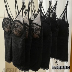 Women's winter thickened thermal underwear with velvet vest with chest pad and body shaping women's body slim vest chest support