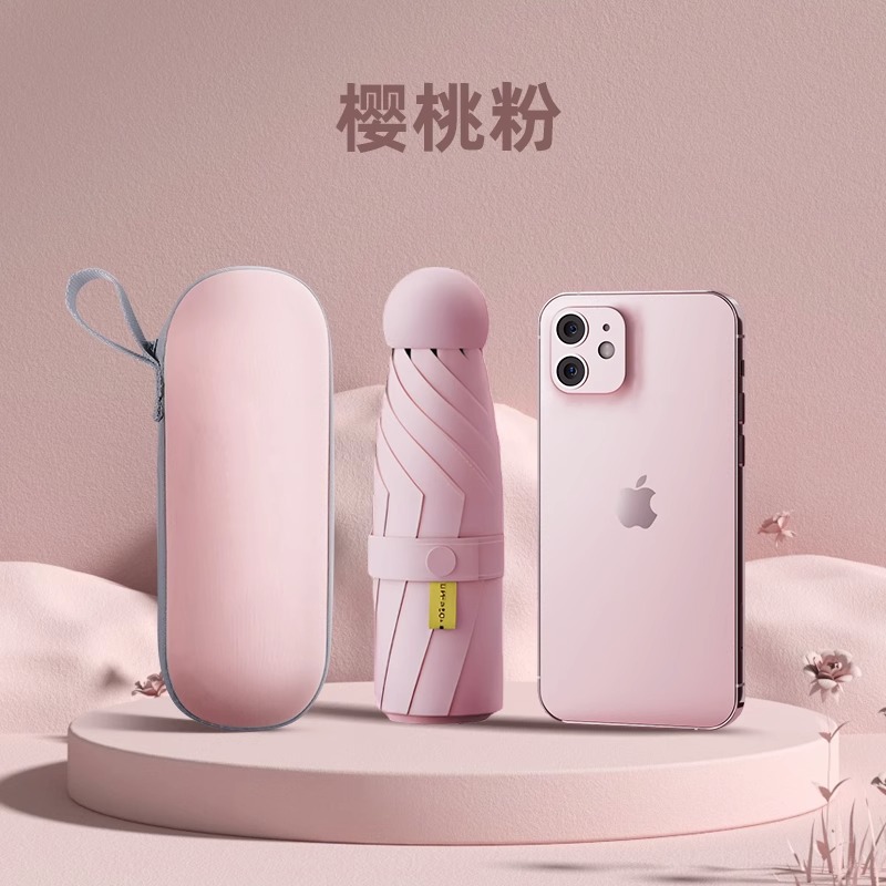 50% de descuento en mini cápsula portátil paraguas solar protección UV paraguas solar regalo publicidad paraguas lote