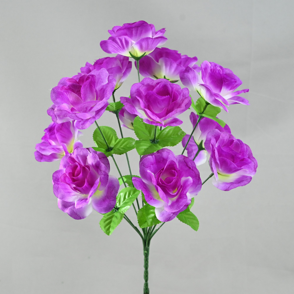 Rosas Artificiales Enviadas de Fábrica, 12 Cabezas de Rosa Pequeñas para Arreglos Florales, Decoración de Bodas, Flores Artificiales al por Mayor