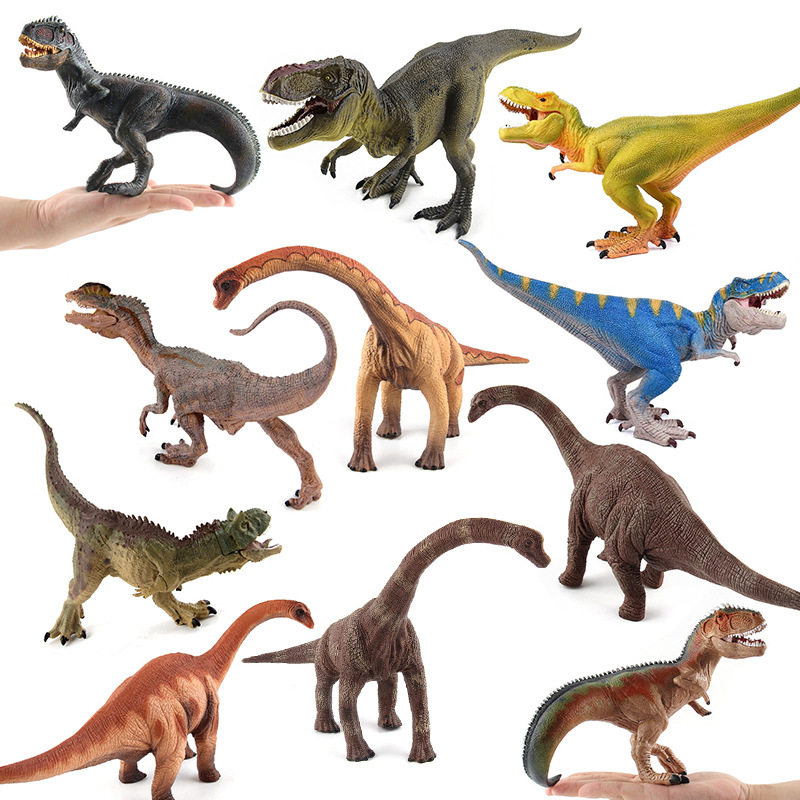 Modelos realistas de dinosaurios jurásicos educativos para niños: figuras y juguetes sólidos de Estegosaurio, Velociraptor, Dilophosaurus y Triceratops.