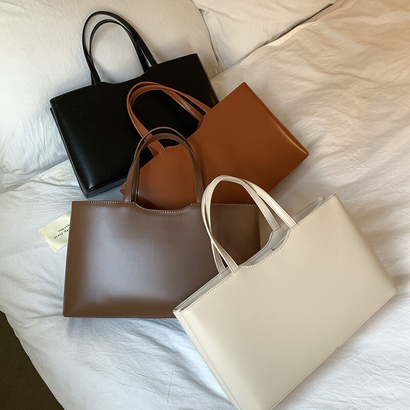 Korean Fashion Women's Tote Bag, Stiff and Three-Dimensional, Large Capacity, Multi-Compartment, High-End Commuter Bag