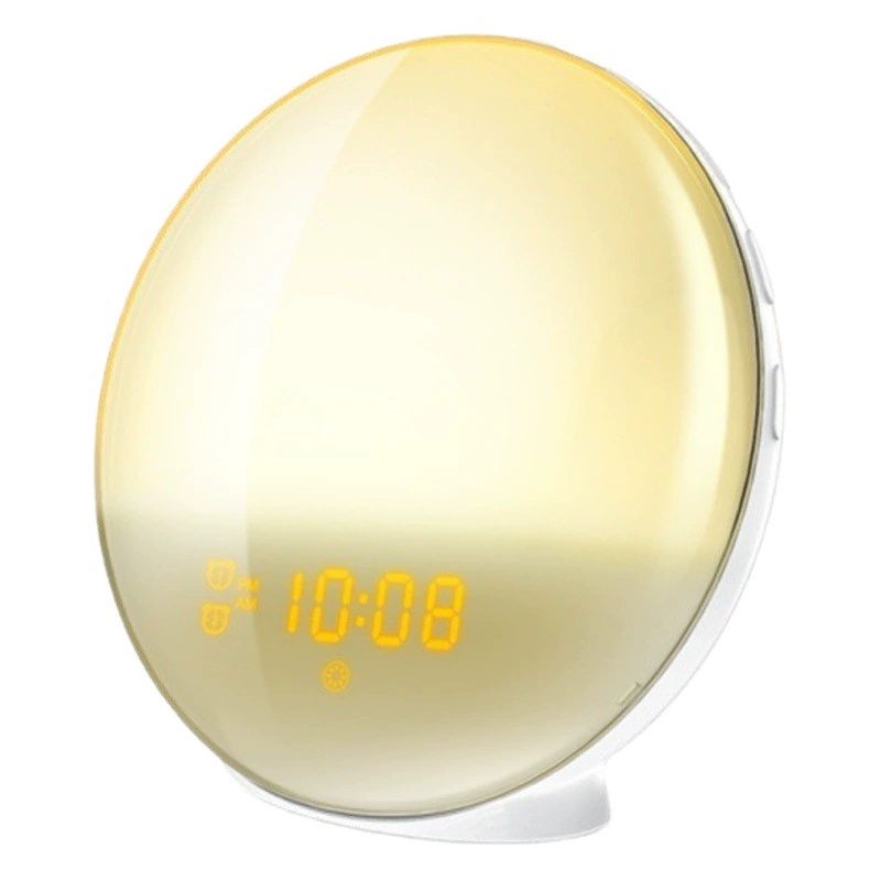Имитация восхода солнца лампа пробуждения светодиодный электронный будильник красочная атмосферная лампа прикроватная лампа Белый шум детский будильник лампа