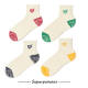 Trendy brand socks men and women love embroidery color heel socks Yu Wenle with sports high short tube trendy socks cotton