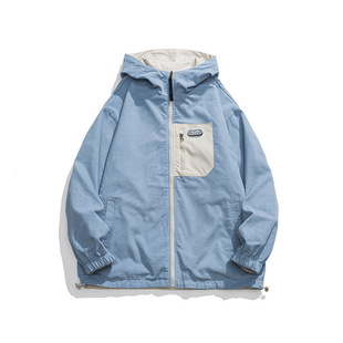 Double-sided Waterproof Jacket Boys 2024 New Spring and Autumn Youth Mountain Outdoor Three-proof Jacket