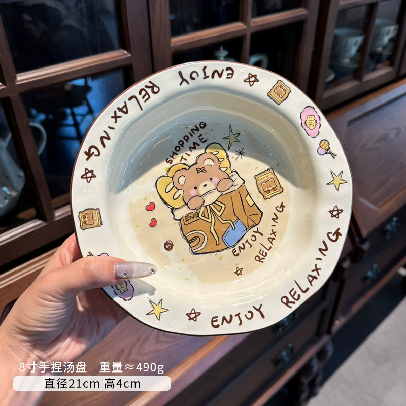 Cartoon ceramic high quality sophisticated tableware, with little bears