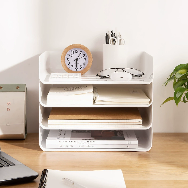 Desktop file rack storage box office stationery information a4 paper voucher storage office files multi-layer storage rack