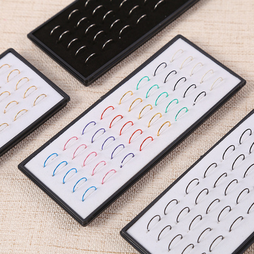 Factory Wholesale European and American Non-Piercing U-Shaped Nose Stud Set Personalized Stainless Steel Nose Decorative Accessories Cross-Border Nose Ring