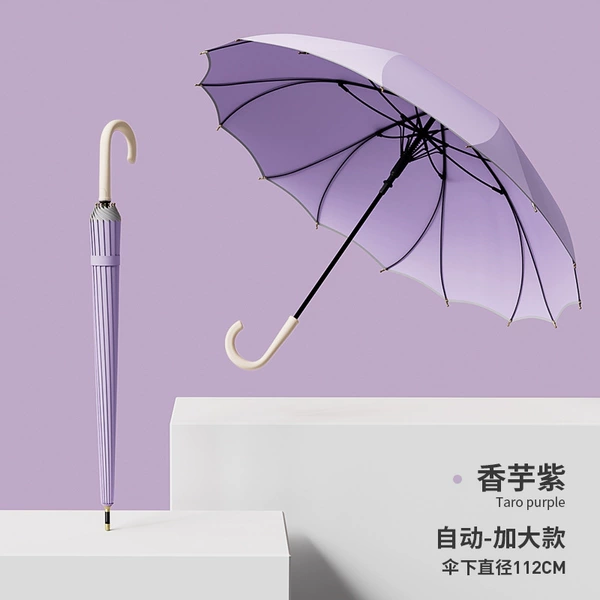 63.5*8 one-piece YN straight umbrella impact cloth fabric--Taro Purple-