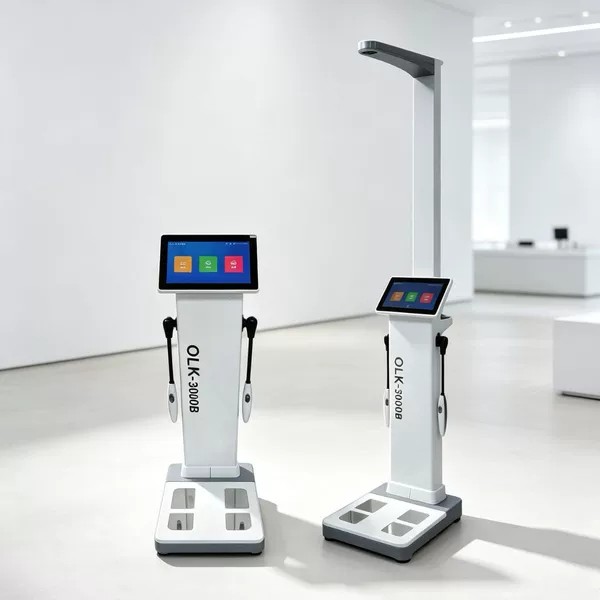 Guokang Human Body Composition Analyzer, model OLK-3000B, is suitable for use in gyms and school health centers