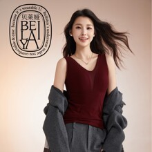 贝莱娅25秋冬新款蕾丝德绒自发热蜂巢透气固定杯双面磨毛保暖背心