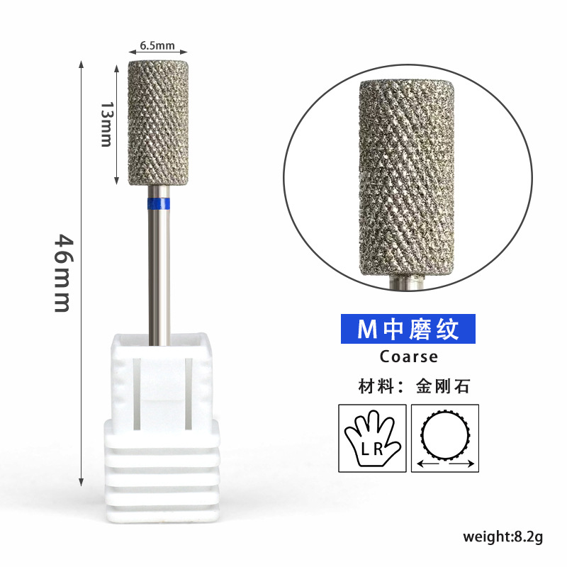 Uñas transfronterizas dientes de diamante galvanoplastia de diamante cabezal de pulido de estilo ruso pretratamiento manicura herramienta de pulido